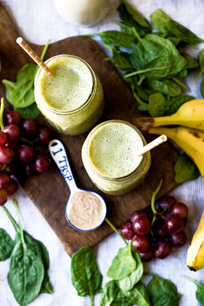 Almond Butter Smoothie with Spinach