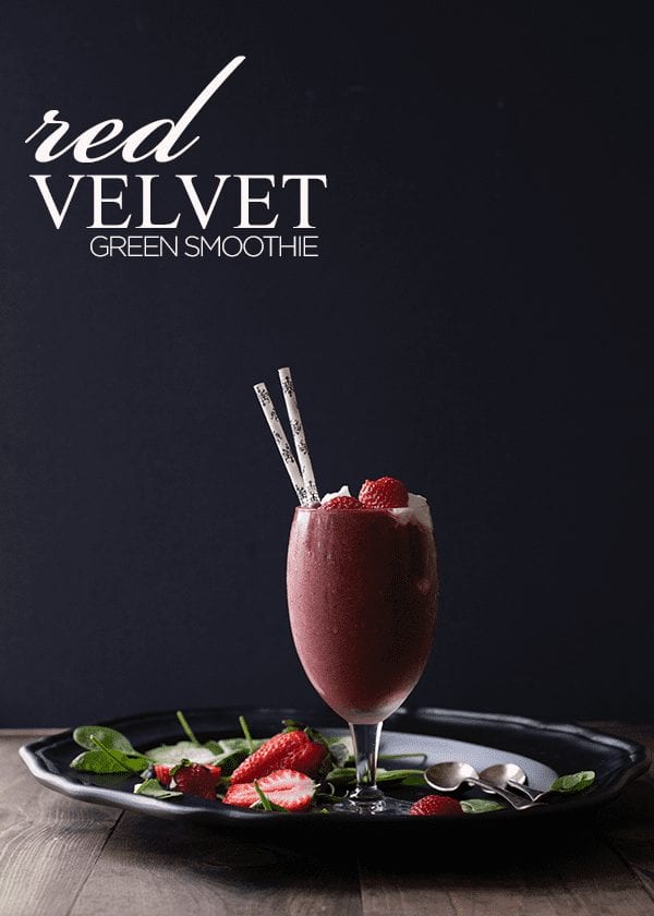 Make this to share with someone you love! Red Velvet Green Smoothie | SimpleGreenSmoothies.com