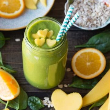 Heart Healthy Takes Two To Mango Green Smoothie | SimpleGreenSmoothies.com
