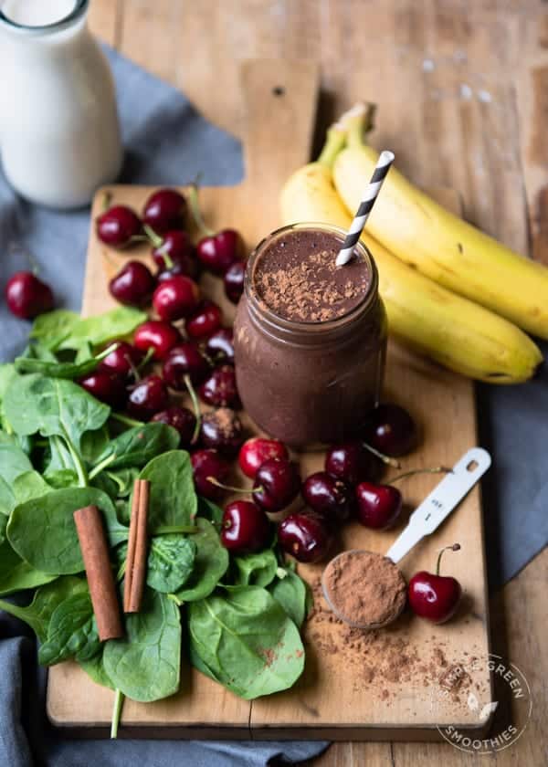 Chocolate Covered Cherry Green Smoothie