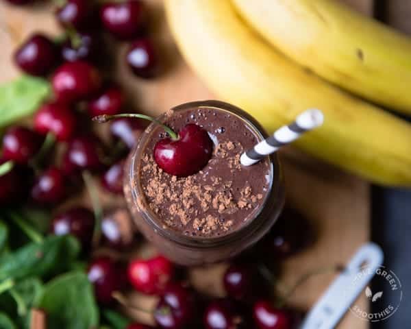 Chocolate Covered Cherry Green Smoothie Recipe