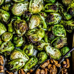 Brussels sprouts with glazed walnuts are the perfect side dish