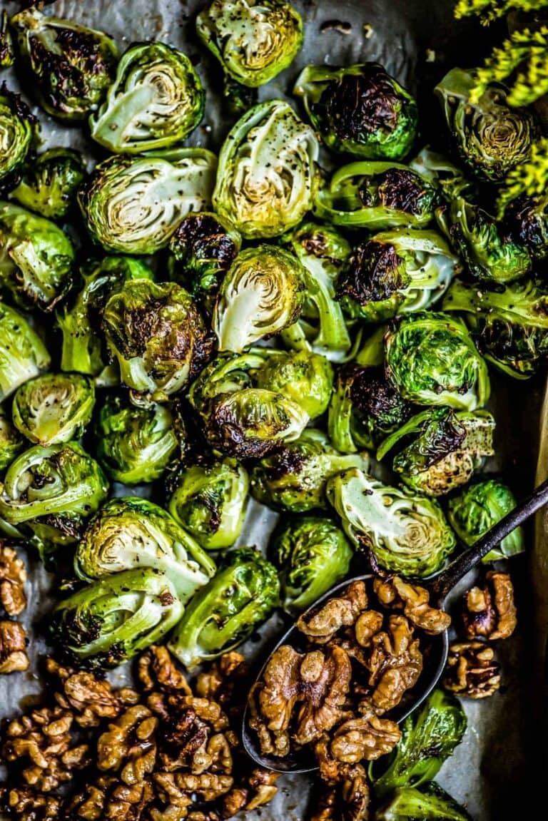 Brussels sprouts with glazed walnuts are the perfect side dish
