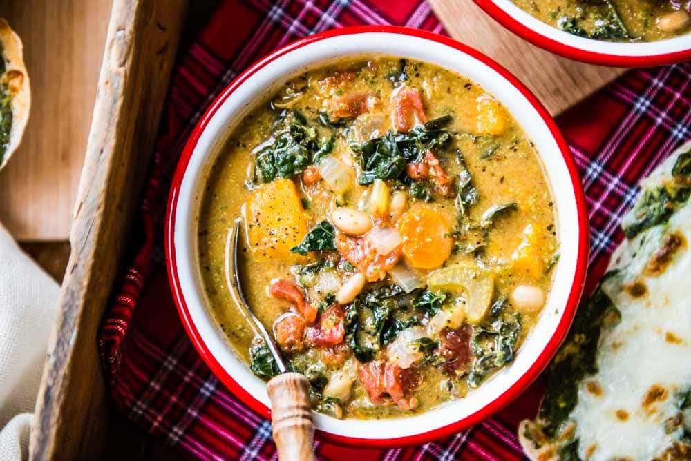 vibrant, loaded vegan minestrone soup