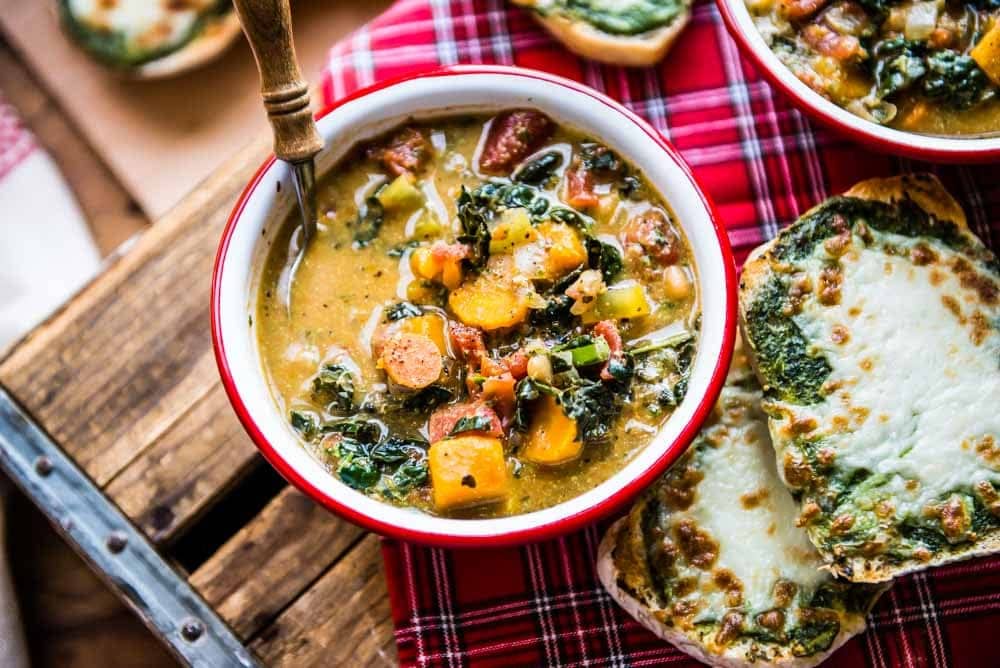 Vegan minestrone soup for thanksgiving side dish