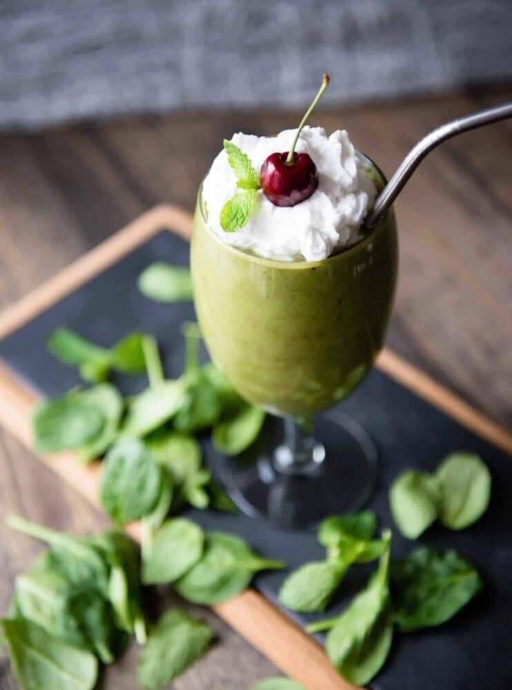 Vegan Shamrock Shake Flavorpacked healthy treat in 5 minutes
