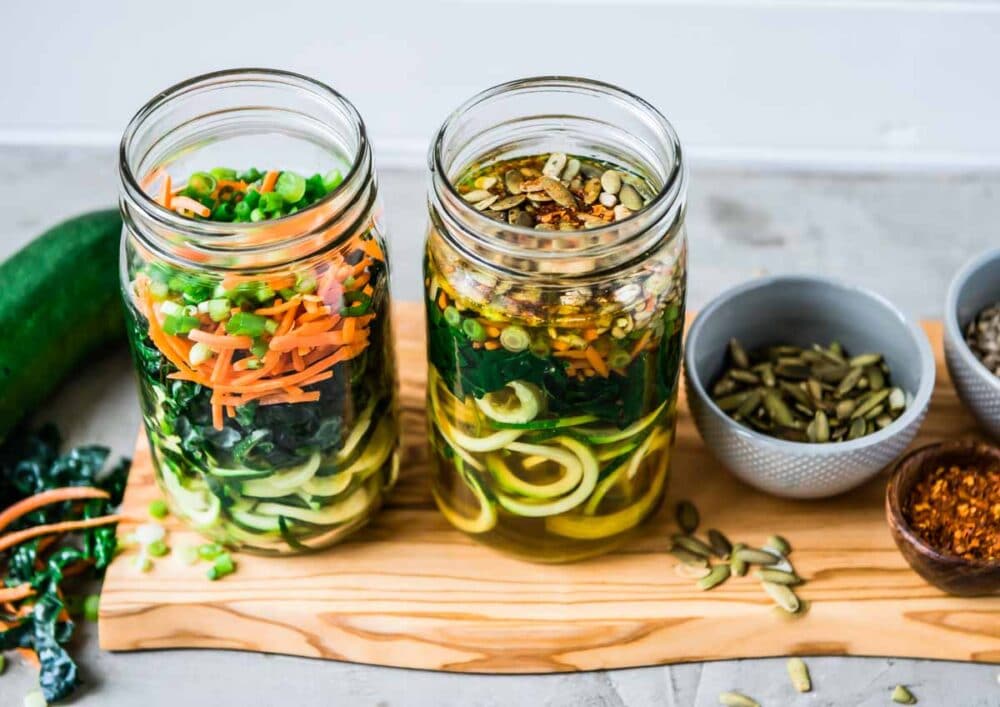 Zoodles in a jar