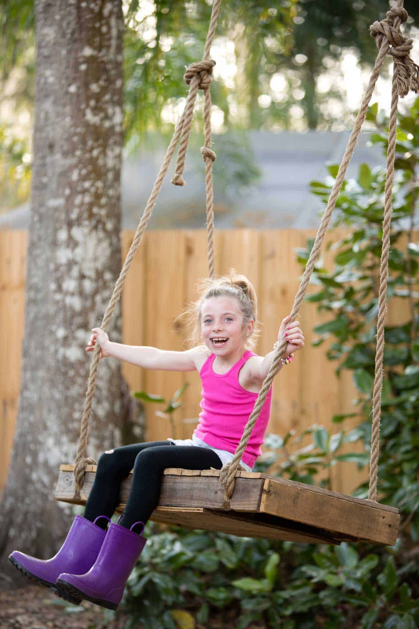 DIY backyard swing