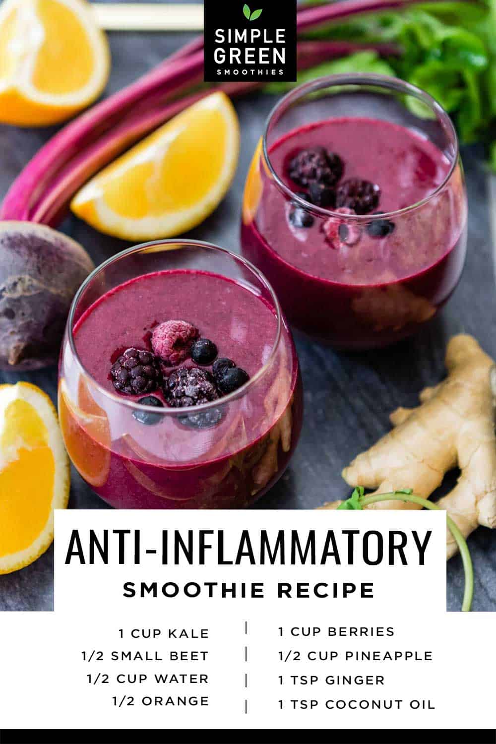 AntiInflammatory Smoothie Healing recipe that tastes delicious