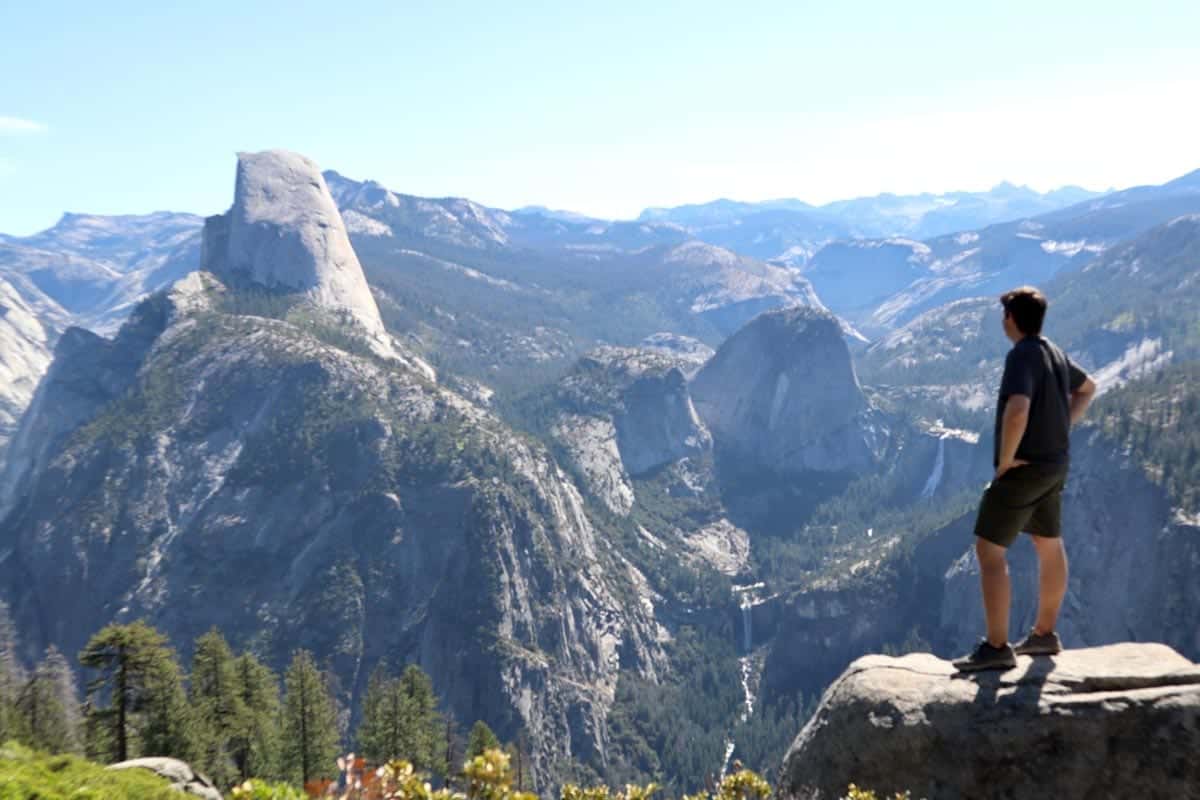 Contemplating the views in Yosemite National Park