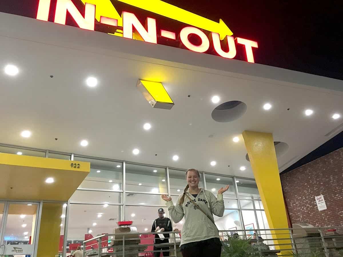 First time eating at In N Out 