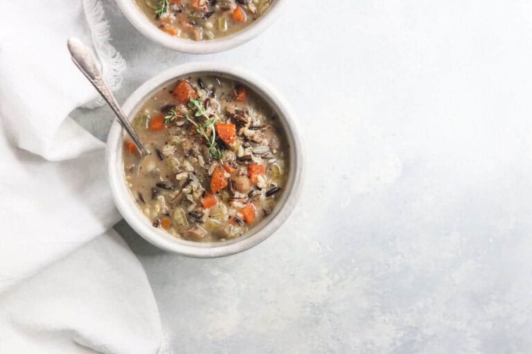 Instapot wild rice and mushroom soup
