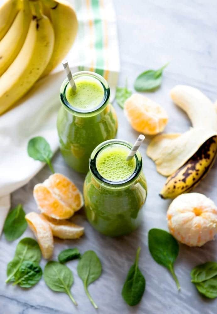 Green smoothie makes an orange Julius smoothie way healthier.