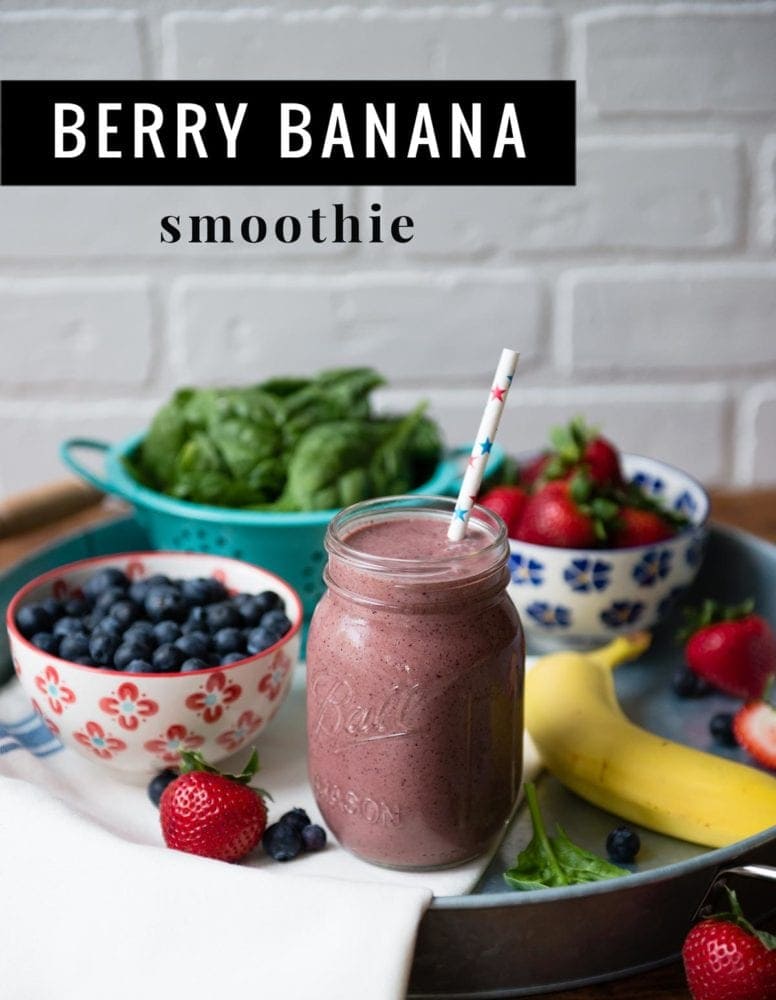 Berry Banana Smoothie | SimpleGreenSmoothies.com #vegan #plantbased #greensmoothie
