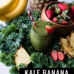 Kale Banana Smoothie | SimpleGreenSmoothies.com #plantbased #vegan #greensmoothie #kalesmoothie