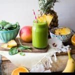 Tropical Smoothie Recipe | SimpleGreenSmoothies.com #vegan #plantbased #spinachsmoothie