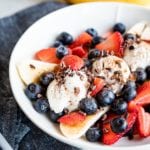 Vegan Berry Banana Split Ice Cream Sundae | SimpleGreenSmoothies.com #vegan