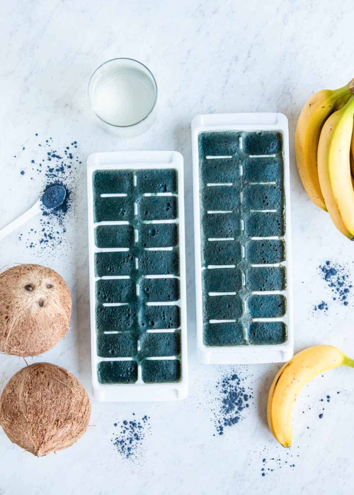 Electrolyte-rich homemade cubes for smoothies