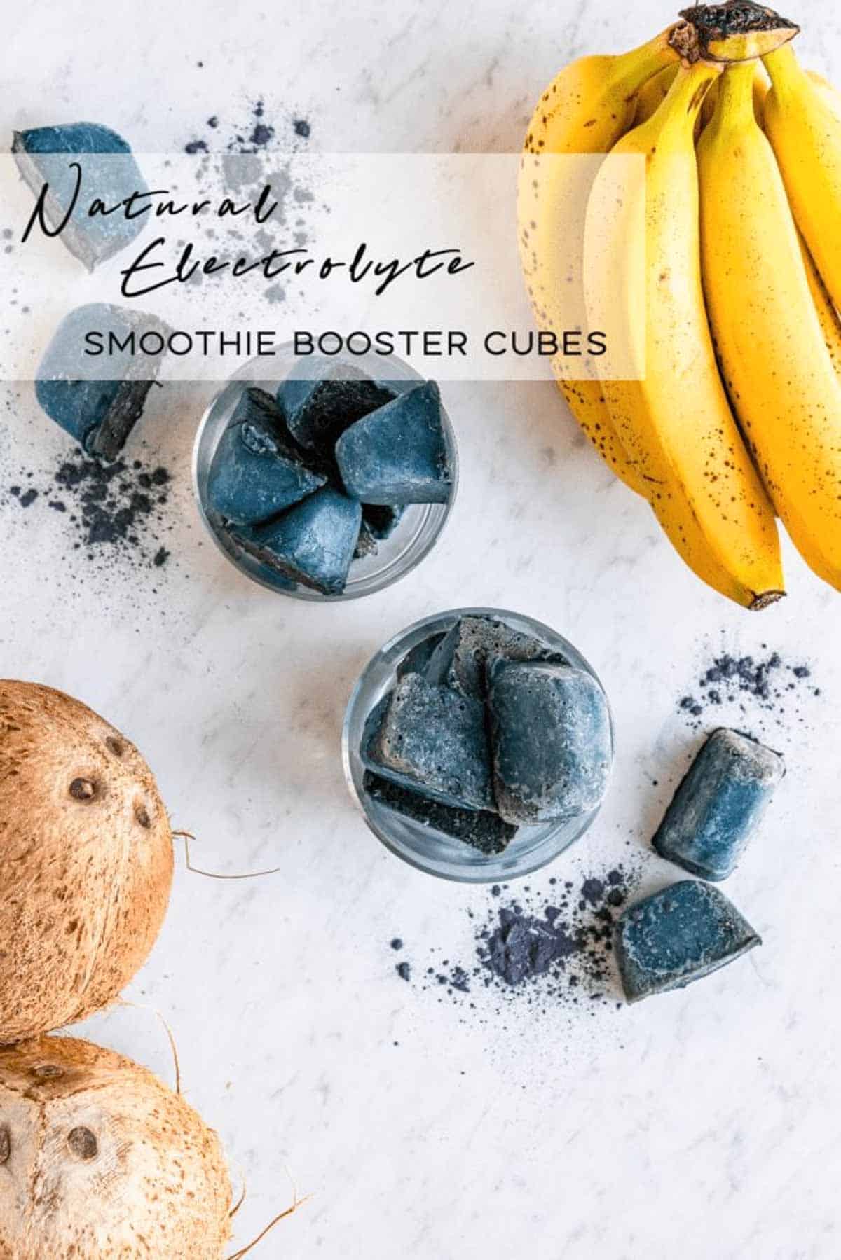 Natural electrolyte smoothie booster cubes