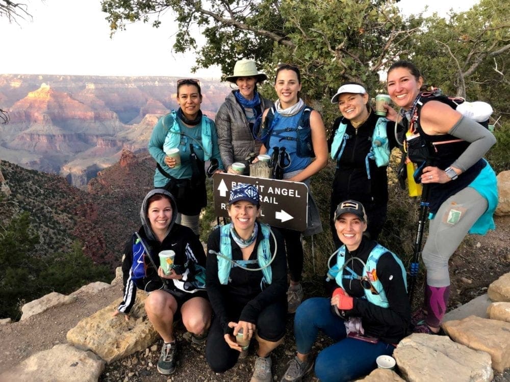 Finish line for day 1 of the Grand Canyon Rim to Rim.