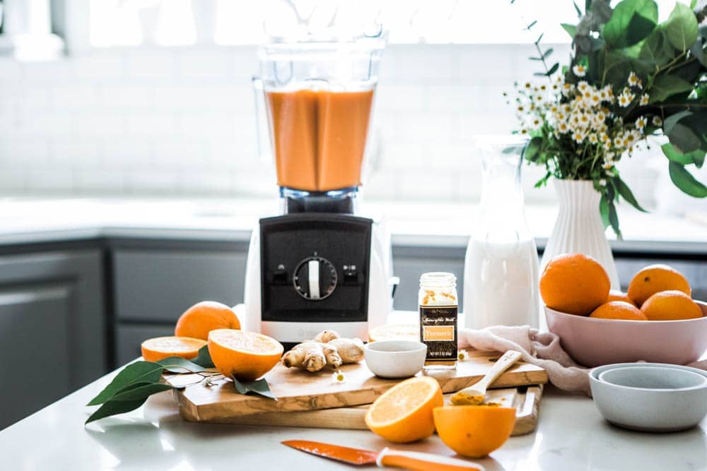 Honey Turmeric Smoothie in a Vitamix