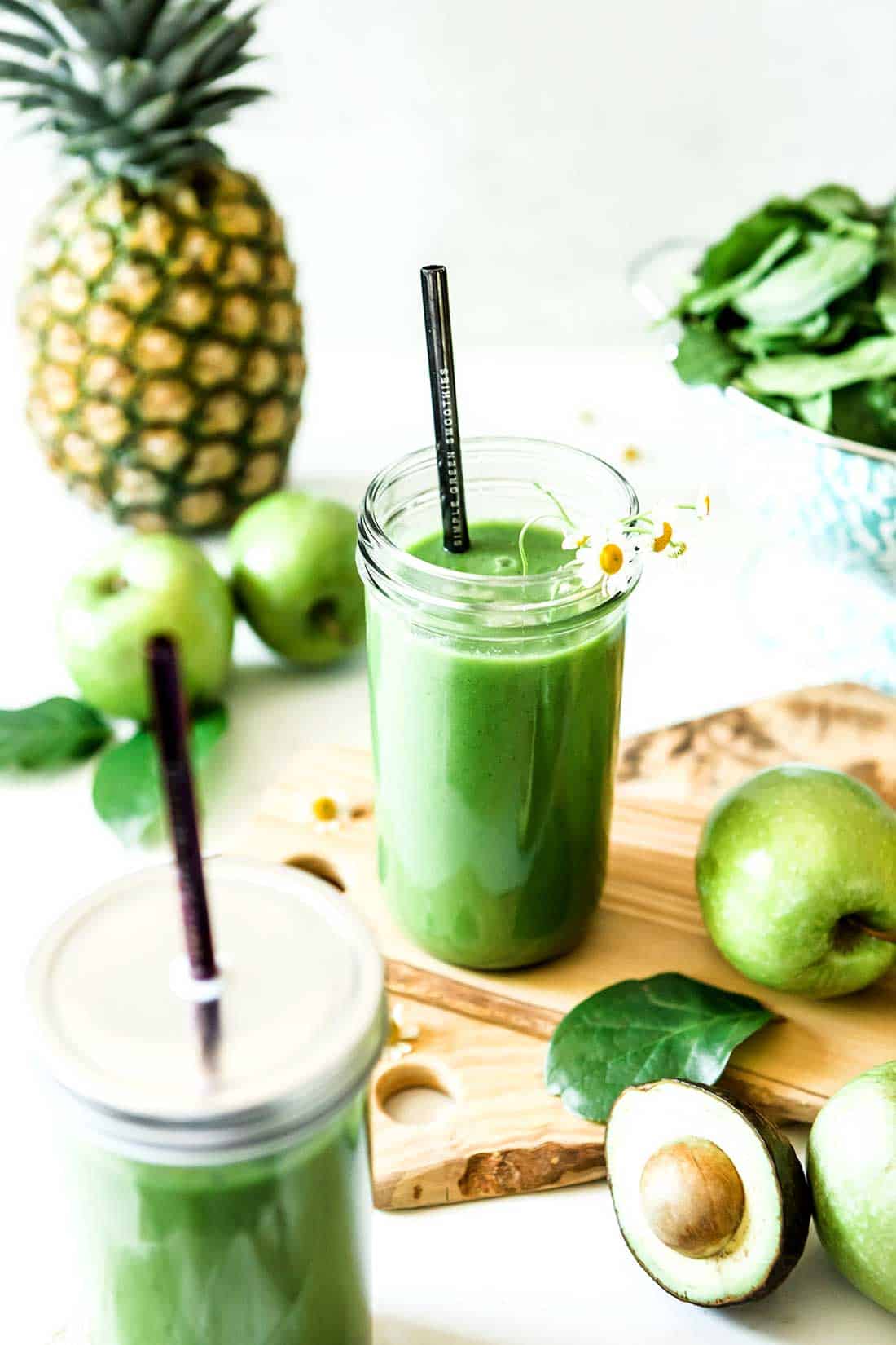 Green Apple Smoothie | Pineapple & Green Apples