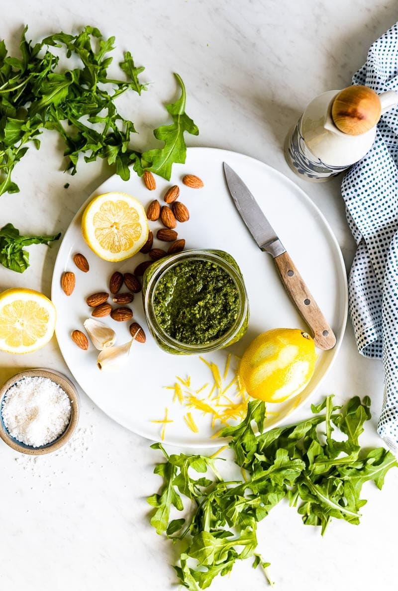 Vegan arugula pesto recipe