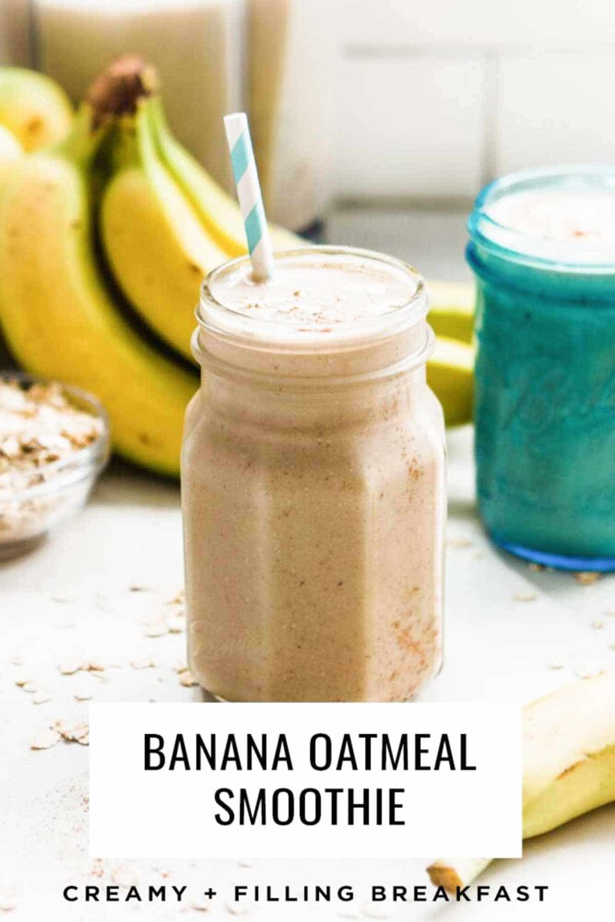 Banana Oatmeal Smoothie Sweet Creamy Breakfast Recipe