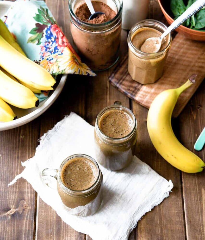 chocolate banana protein shake