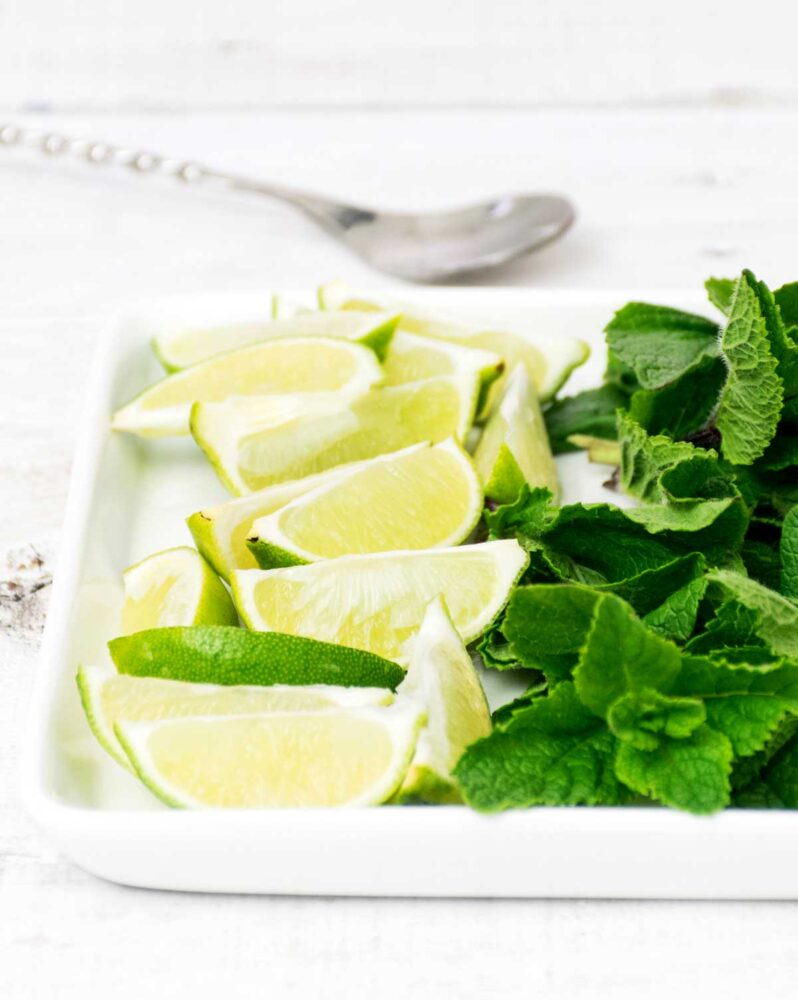 Fresh lime and mint