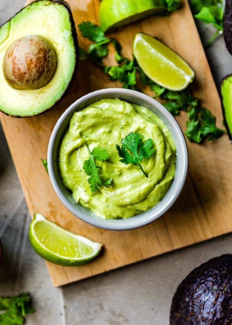 Final avocado recipe with cilantro on top