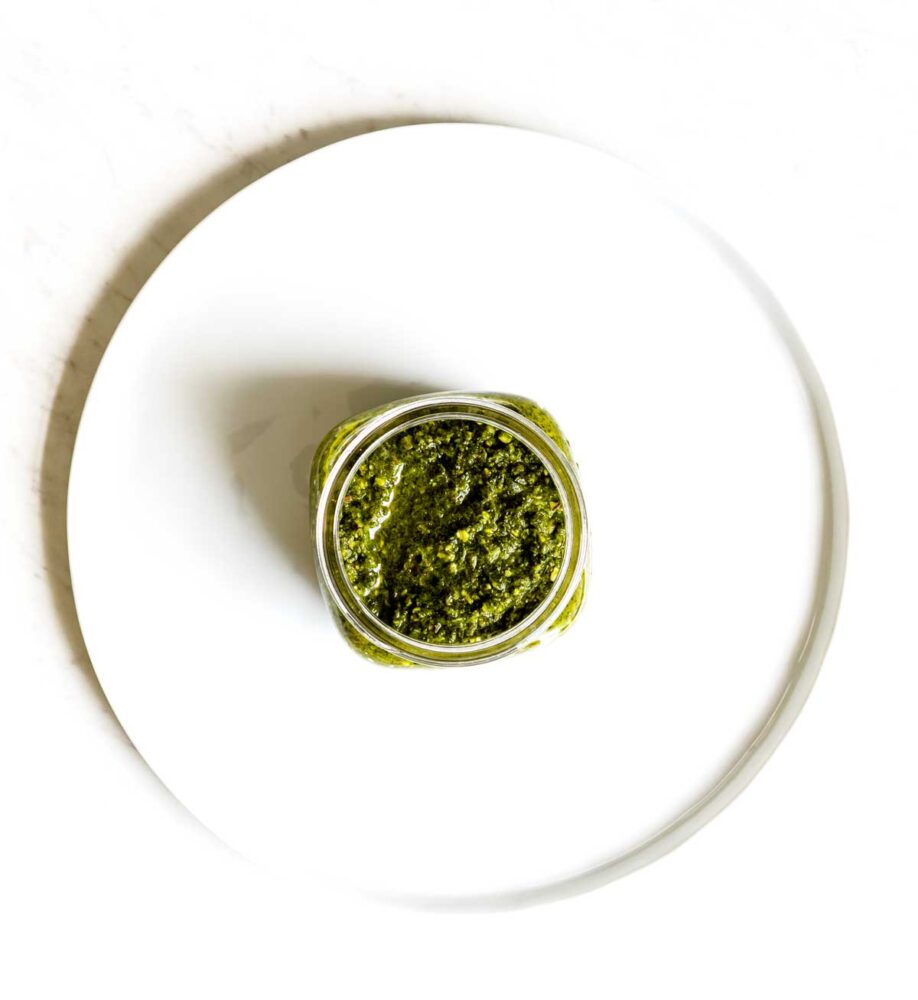 Healthy vegan lemon arugula pesto recipe