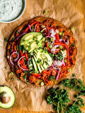 Vegan Jackfruit BBQ Pizza - Spicy + Nourishing Recipe