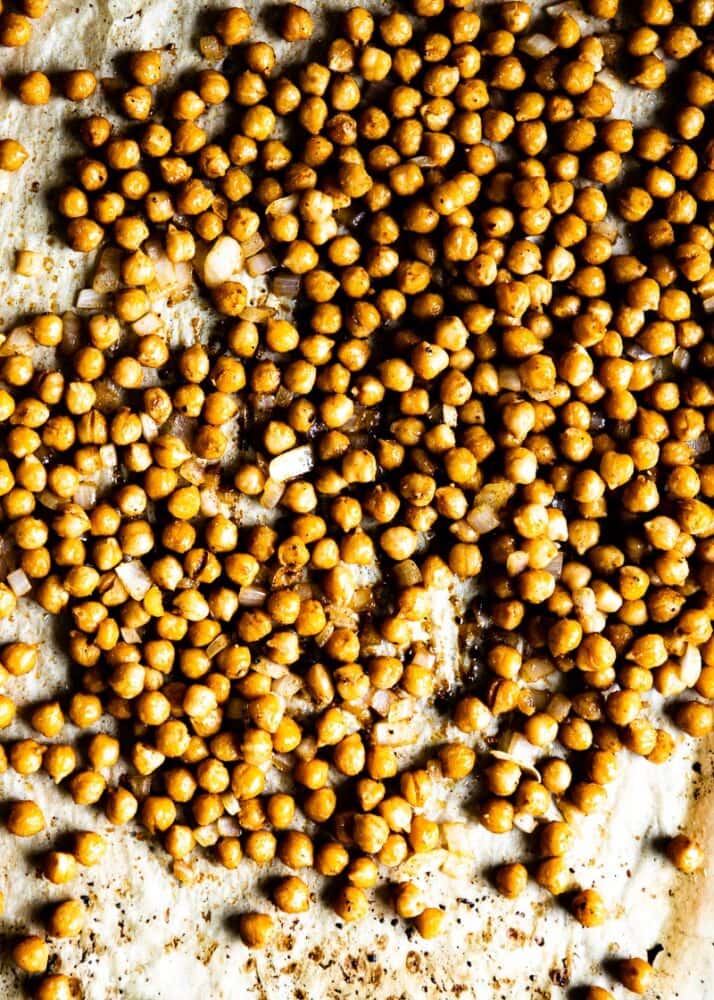 Roasted Chickpeas for Tacos seasoned with spicy flavors