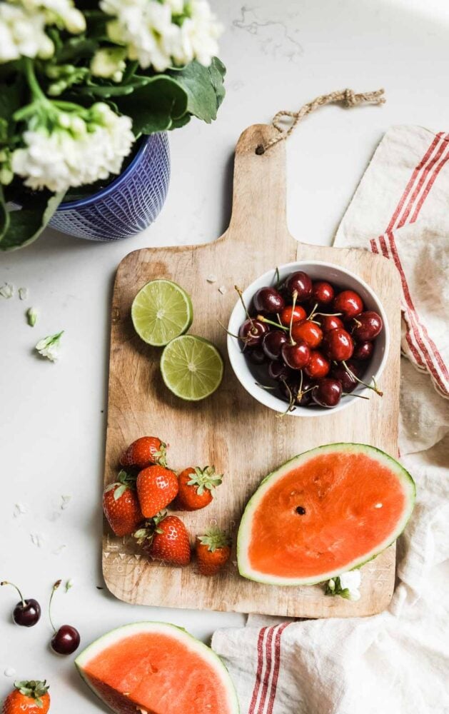 Plant-based ingredients in a watermelon smoothie