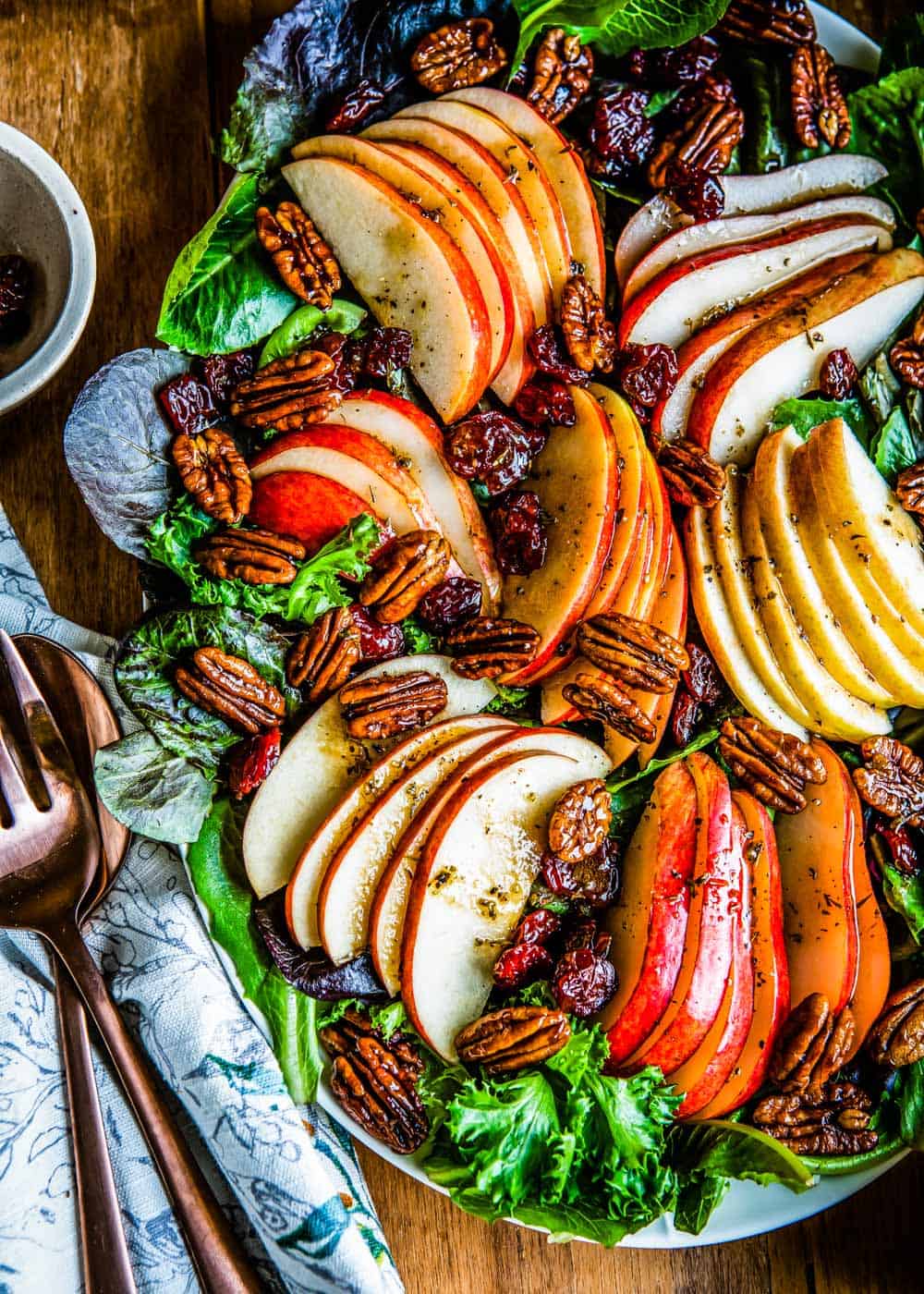 Fall Salad with candied pears for side dish