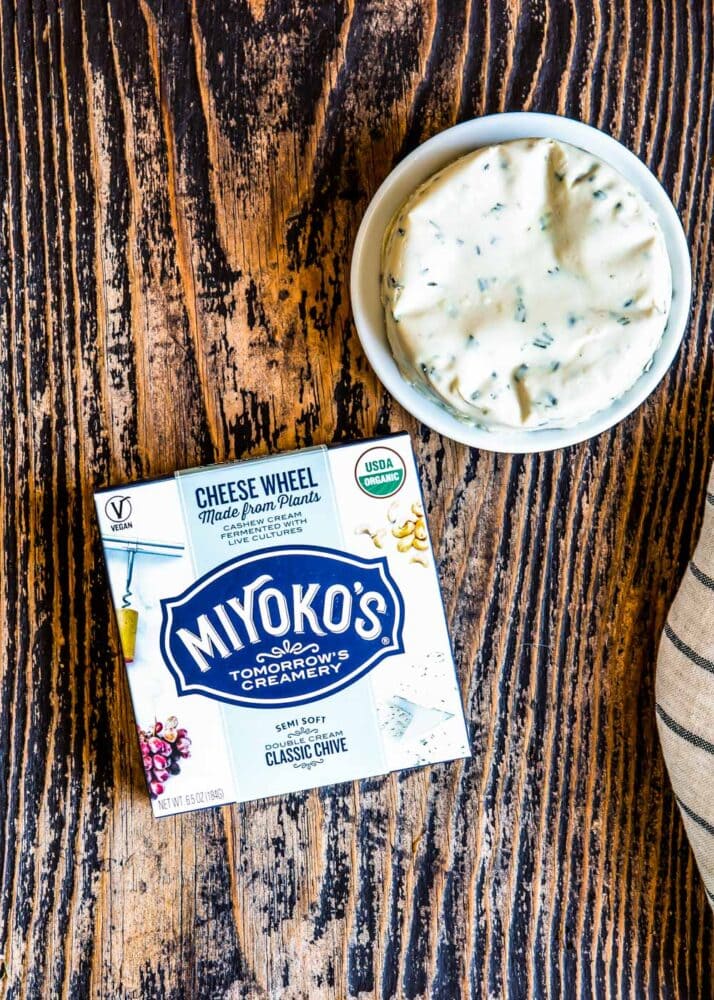 miyoko's vegan cheese is an incredibly light, delicious topping for many different vegetarian meals