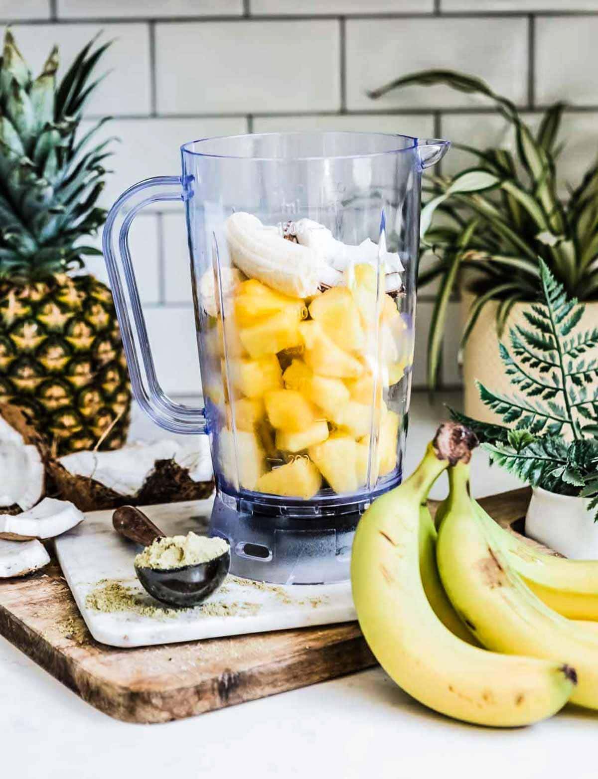 Dole Whip Weight Gain Smoothie Recipe with banana and pineapple