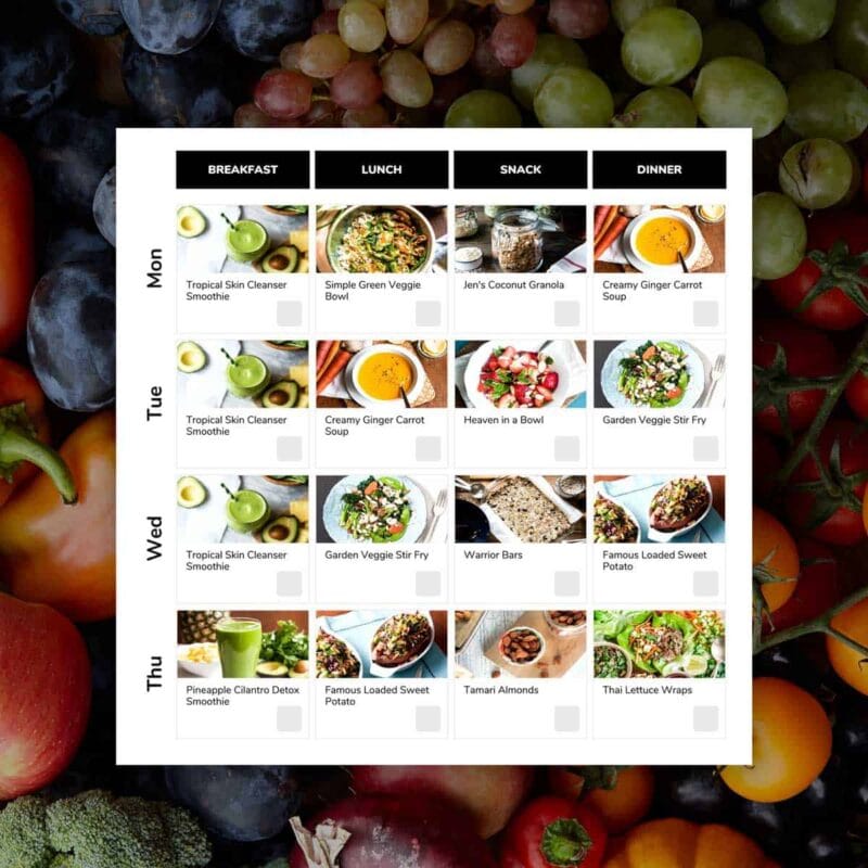 7 Day Weight Loss Meal Plan Simple Green Smoothies