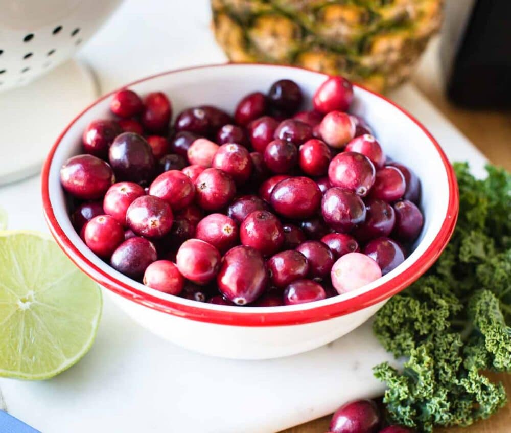 fresh cranberries for warm smoothie recipe