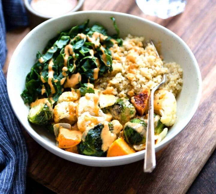 Veggie Bowl with Coconut Sriracha - Simple Green Smoothies
