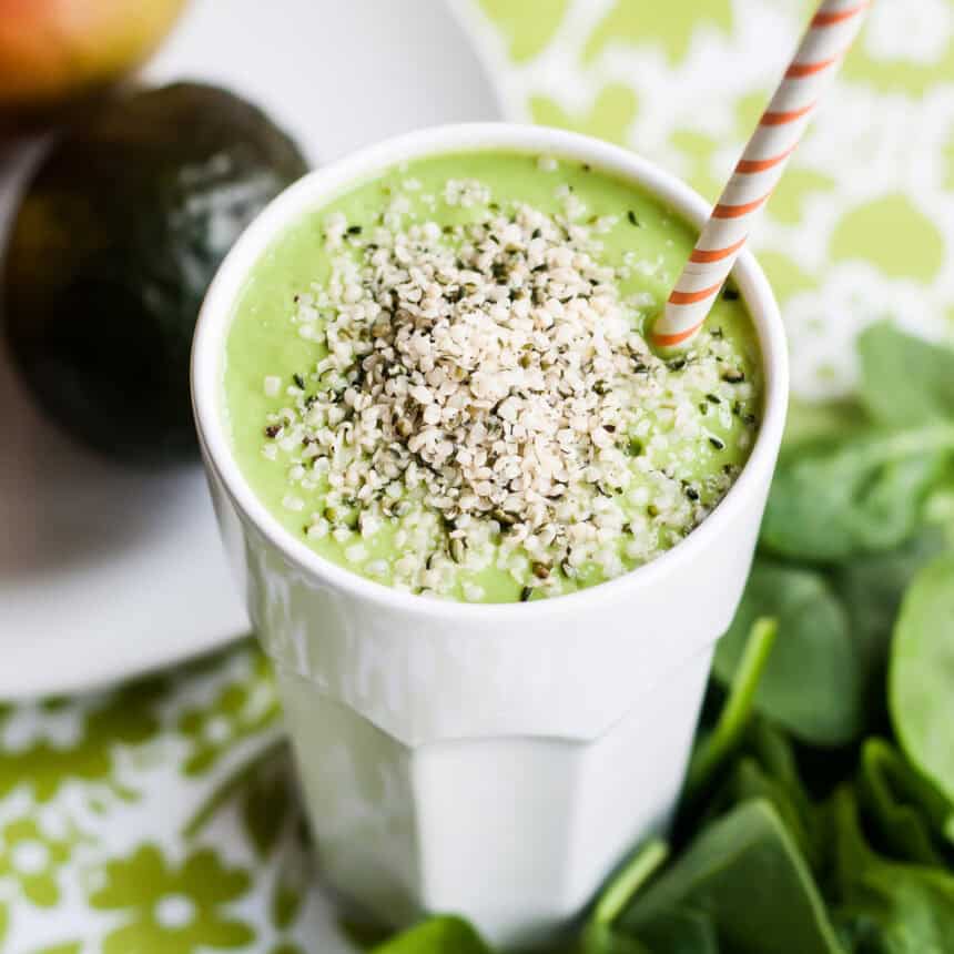 Healthy breakfast smoothie for brain food.