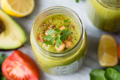 Savory healthy breakfast smoothie for weight loss.