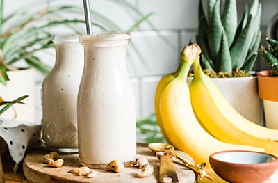 Creamy banana smoothies for weight loss.