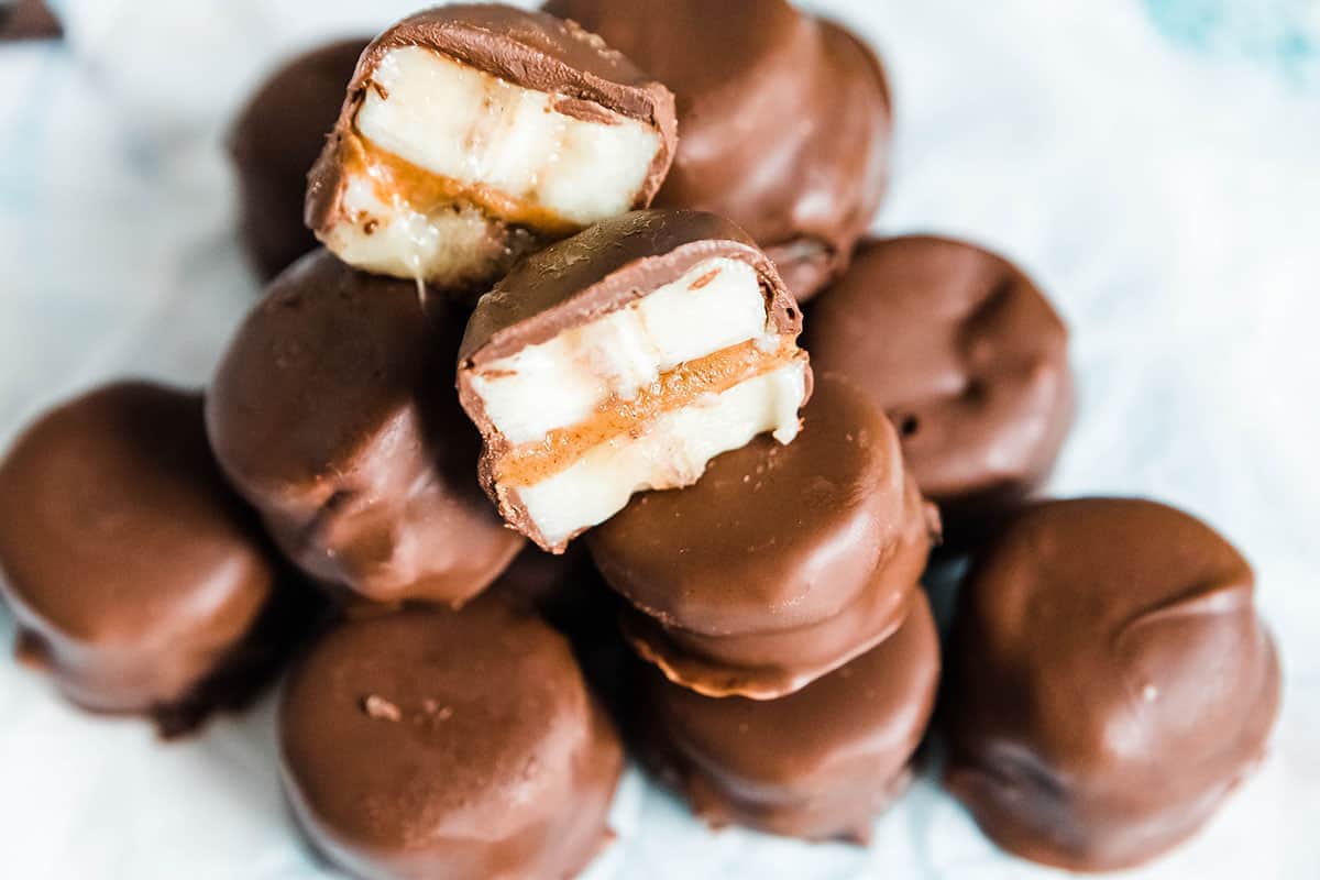 chocolate covered banana bites