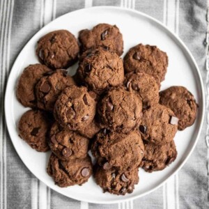 Plate of soft ginger cookies.