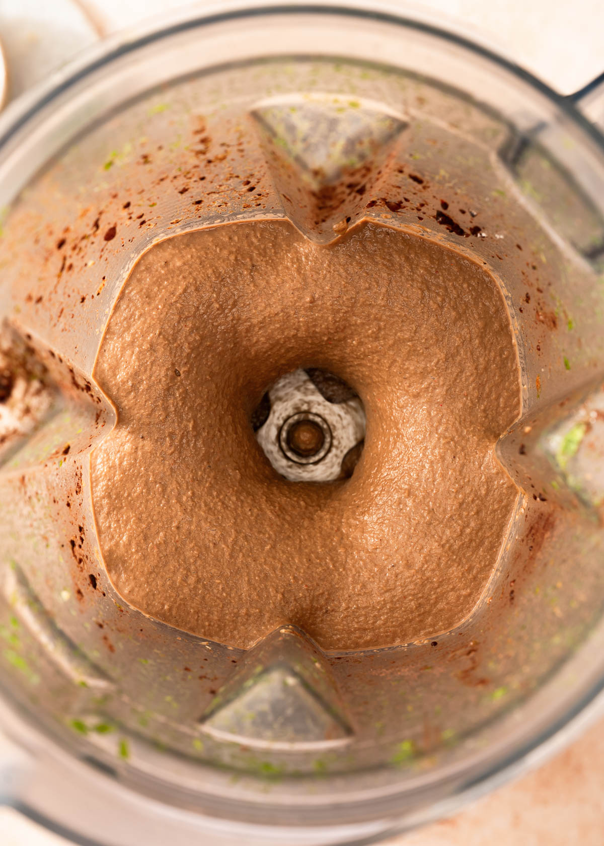 Image showcasing the texture of a chocolate weight loss shake