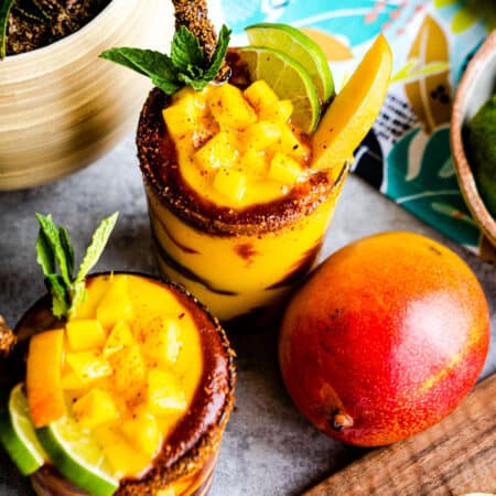 Two servings of Mangonada Smoothie
