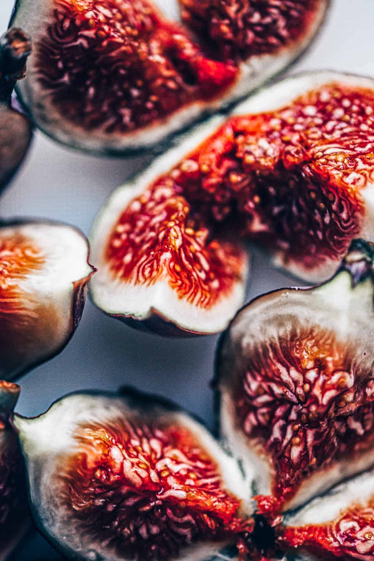 Close up of a fresh fig.