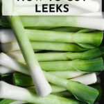 Raw green leeks